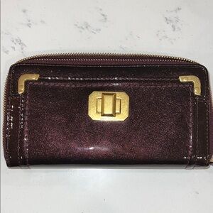 Juicy Couture Shimmering Purple Wallet with Gold Details